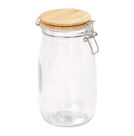 Tala Glasburk med lock av Bambutr 1200 ml